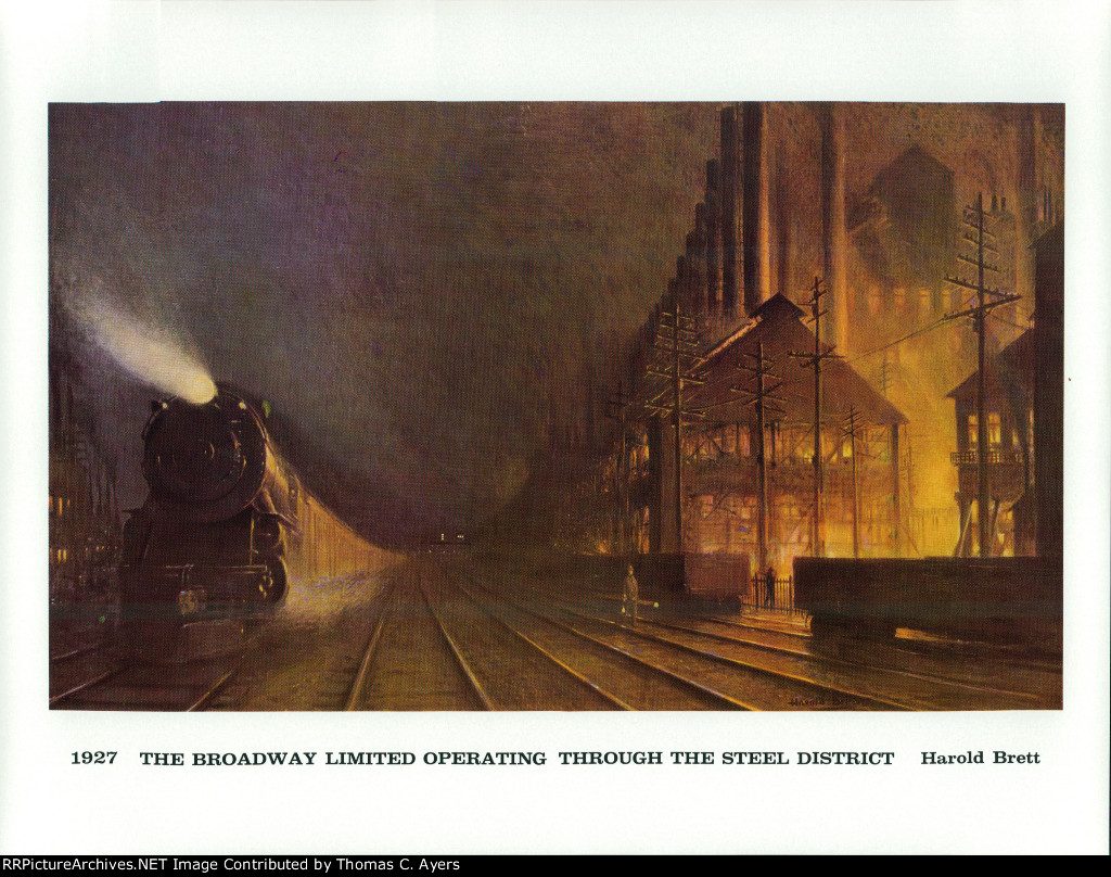 Brett, "The Broadway Limited Operating Through The Steel District," 1927